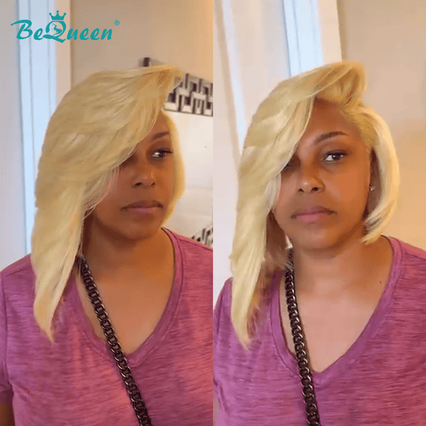 BeQueen Wig Bequeen 613 Blonde Side Part Special Lace Bob Wig