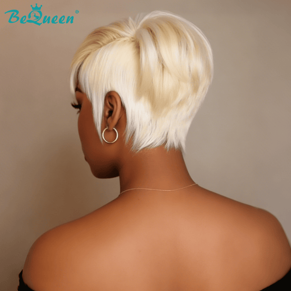 BeQueen Wig PIXIE WIGS Bequeen 613 Blonde Sraight Style Side Part Pixie Wig