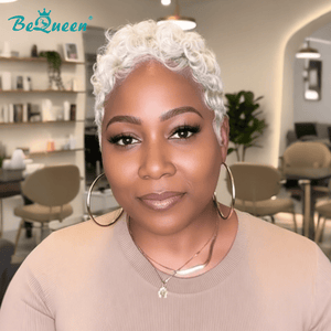 BeQueen Wig PIXIE WIGS Bequeen 613 Finger Waves Pixie Full Lace Wig