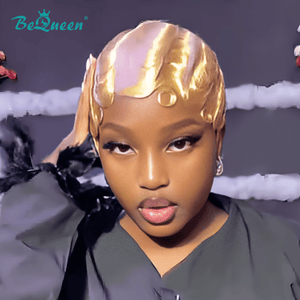 BeQueen Wig FULL LACE WIG Bequeen 613 Pixie Cut Water Wave Full Lace Wig