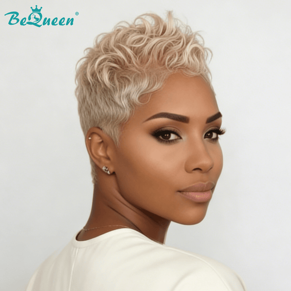 BeQueen Wig FULL LACE WIG Bequeen 613 Short Wave Pixie Lace Wig