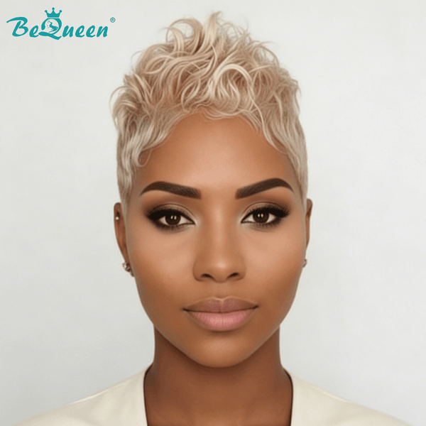 BeQueen Wig FULL LACE WIG Bequeen 613 Short Wave Pixie Lace Wig