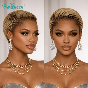 BeQueen Wig PIXIE WIGS Bequeen Ash Slick Pixie Lace Wig