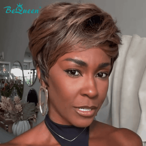 BeQueen Wig PIXIE WIGS Bequeen Ashy Blonde Pixie Cut Wig