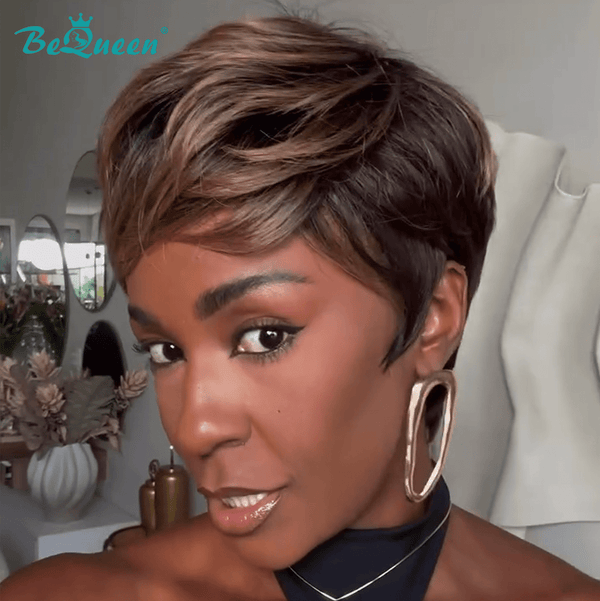 BeQueen Wig PIXIE WIGS Bequeen Ashy Blonde Pixie Cut Wig