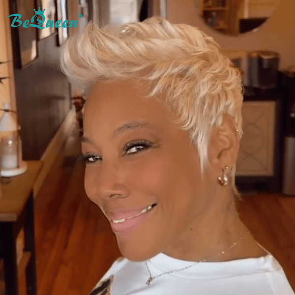BeQueen Wig FULL LACE WIG Bequeen Beige Color Sexy Short Cut Full Lace Wig