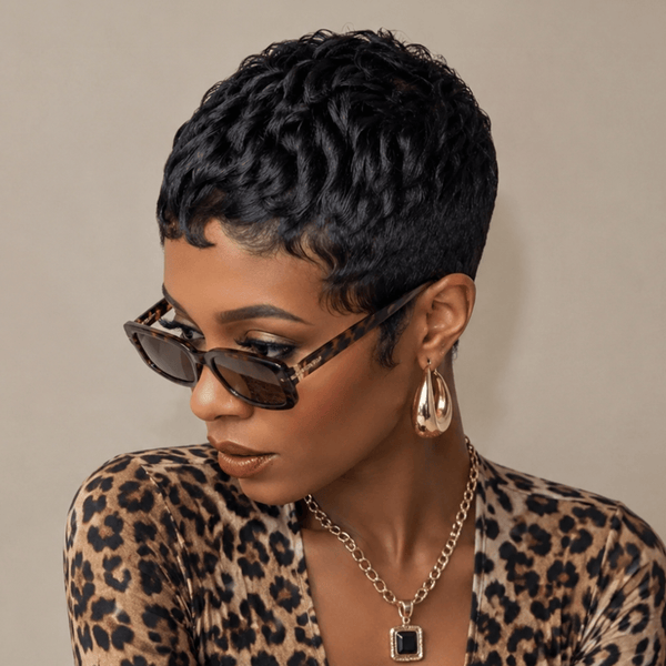 BeQueen Wig PIXIE WIGS Bequeen Black Natural Style Pixie Cut Wig For Black Women-1