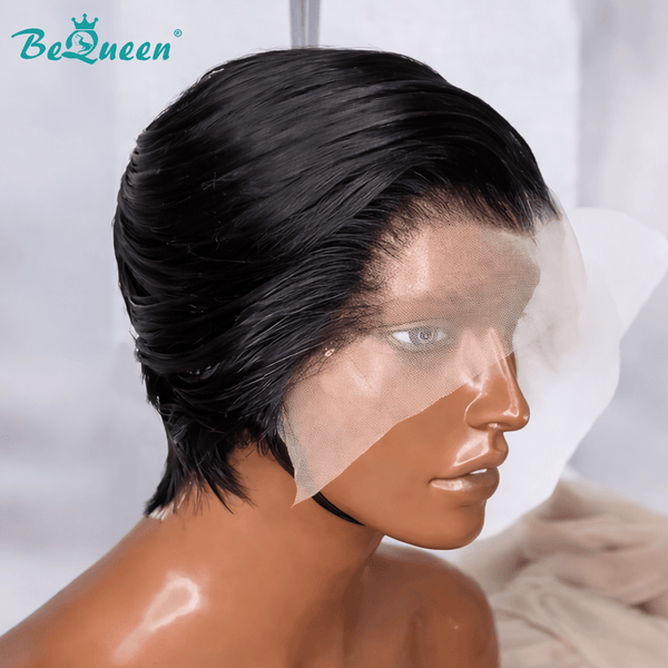 BeQueen Wig PIXIE WIGS Bequeen Black Straight Lace Pixie Cut Wig