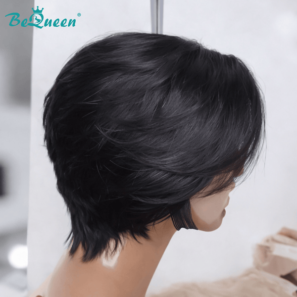 BeQueen Wig PIXIE WIGS Bequeen Black Straight Lace Pixie Cut Wig