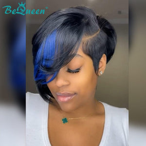 BeQueen Wig PIXIE WIGS Bequeen Blue Color Short Cut Pixie Wig