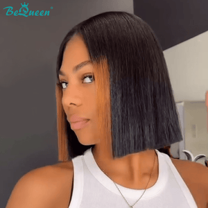 BeQueen Wig Bequeen Bob Wig Tow Orange Parts Wig
