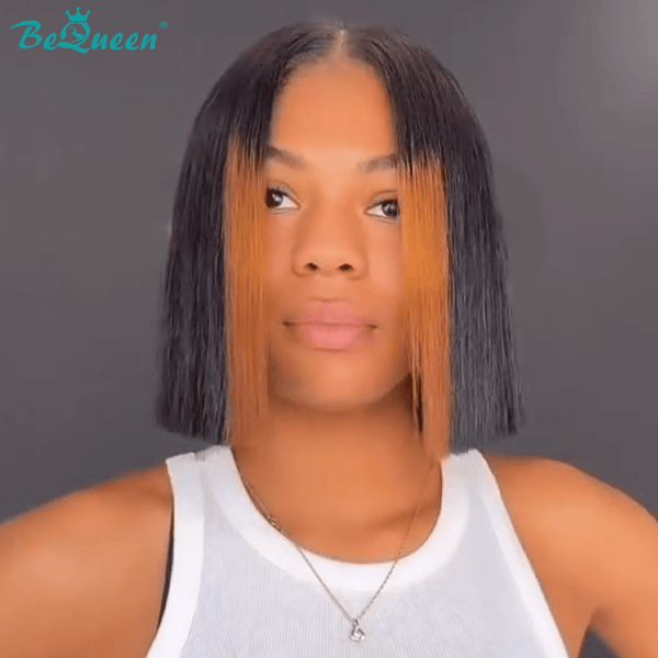 BeQueen Wig Bequeen Bob Wig Tow Orange Parts Wig
