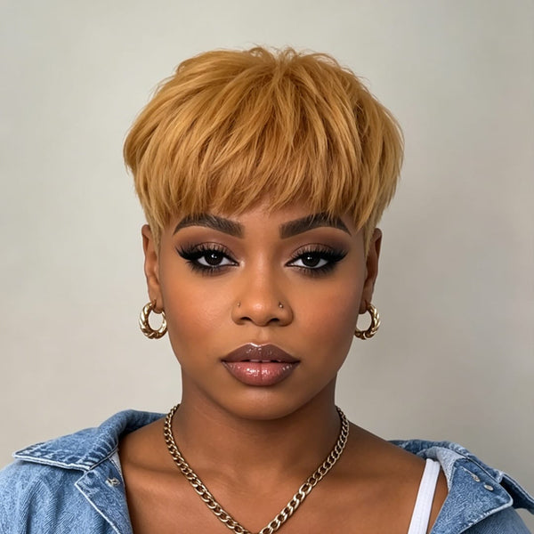 BeQueen Wig TOPPER & MOHAWK Bequeen Bronze Special Style Short Cut Topper
