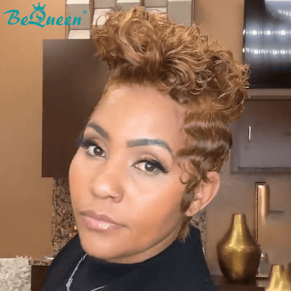 BeQueen Wig FULL LACE WIG Bequeen Brown Curl Full Lace Wig