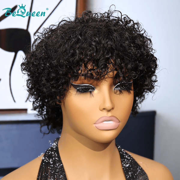 BeQueen Wig PIXIE WIGS Bequeen Brown Curly Pixie Wig