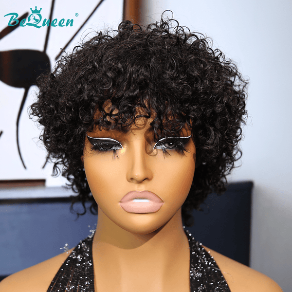 BeQueen Wig PIXIE WIGS Bequeen Brown Curly Pixie Wig