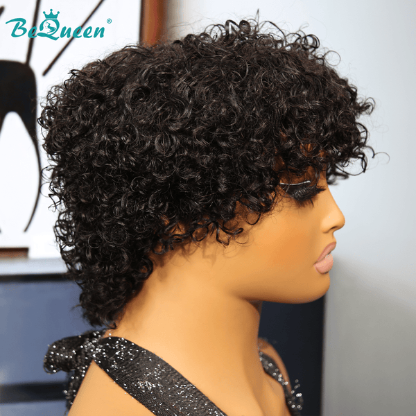 BeQueen Wig PIXIE WIGS Bequeen Brown Curly Pixie Wig