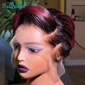 BeQueen Wig PIXIE WIGS Bequeen  Charming Purple Pixie Cut Lace Wig
