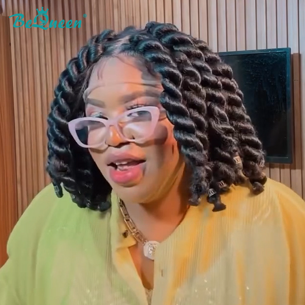 BeQueen Wig FULL LACE WIG Bequeen Chic 1B Coiled Afro Lace Braid Wig