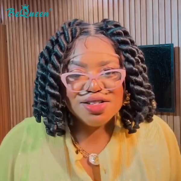 BeQueen Wig FULL LACE WIG Bequeen Chic 1B Coiled Afro Lace Braid Wig