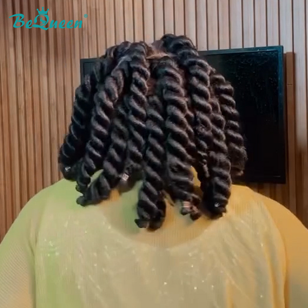 BeQueen Wig FULL LACE WIG Bequeen Chic 1B Coiled Afro Lace Braid Wig