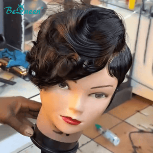BeQueen Wig FULL LACE WIG Bequeen Chic 1B Side Part Frontal Lace Wig