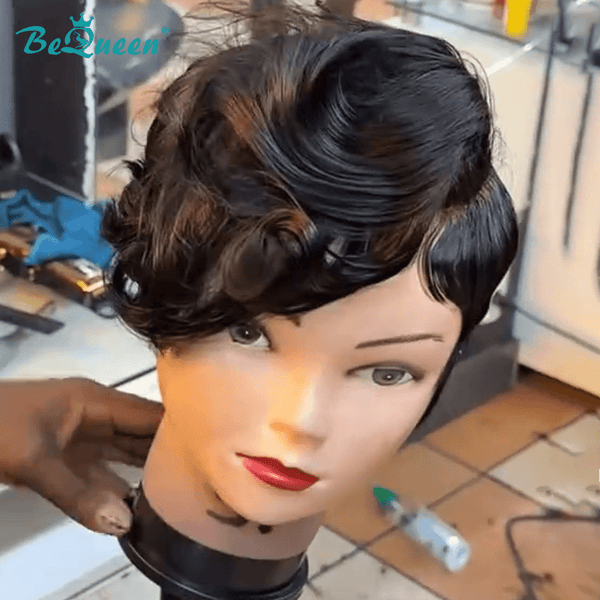 BeQueen Wig FULL LACE WIG Bequeen Chic 1B Side Part Frontal Lace Wig
