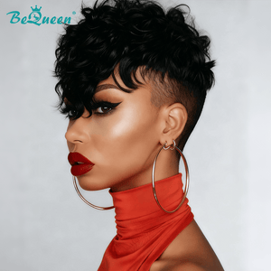 BeQueen Wig TOPPER & MOHAWK Bequeen Chic 1B Wave Style Topper