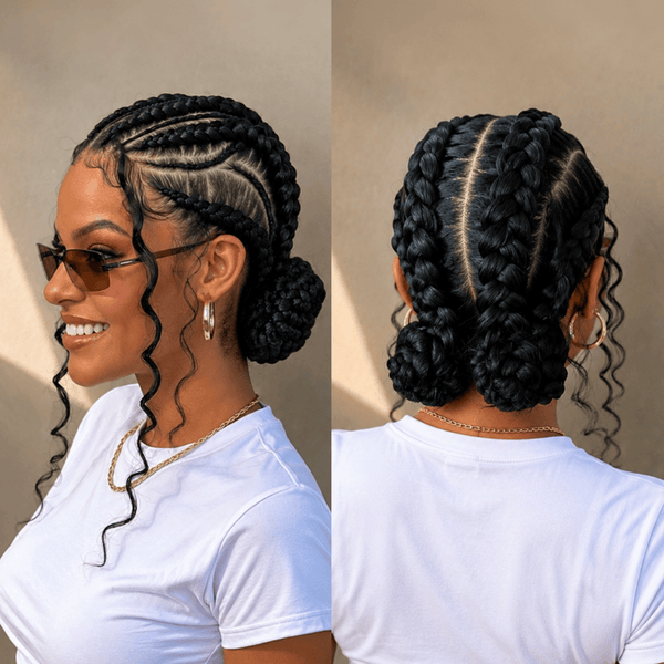 BeQueen Wig FULL LACE WIG Bequeen Chic Elegant Black Braid Full Lace Wig-1