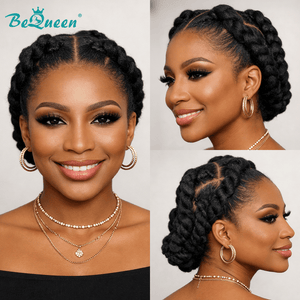 BeQueen Wig FULL LACE WIG Bequeen Chic Elegant Black Braid Full Lace Wig
