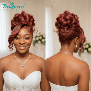 BeQueen Wig WEDDING WIG Bequeen Chic Reddish Brown Natrual Wave Wedding Wig