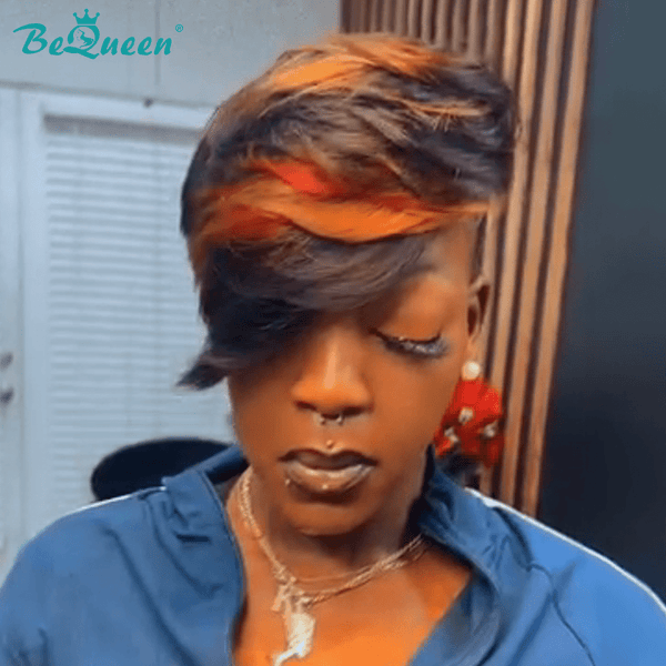 BeQueen Wig TOPPER & MOHAWK Bequeen Colorful Side Part Wave Sexy Topper