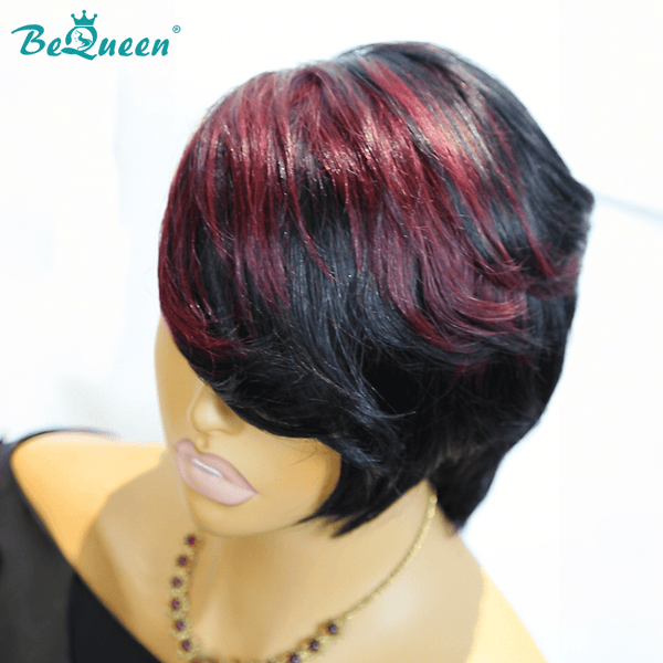 BeQueen Wig Mullet Wig Bequeen Crimson Edge Short Mullet Wig