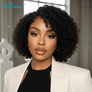 BeQueen Wig Bequeen Curly 1B Color Special Style Bob Wig-1