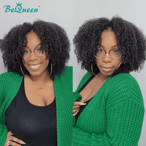 BeQueen Wig Bequeen Curly 1B Color Special Style Bob Wig