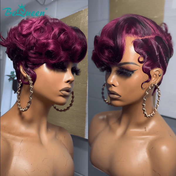 BeQueen Wig FULL LACE WIG Deep Wine Bequeen Curly Special Made Full Lace Wig-1