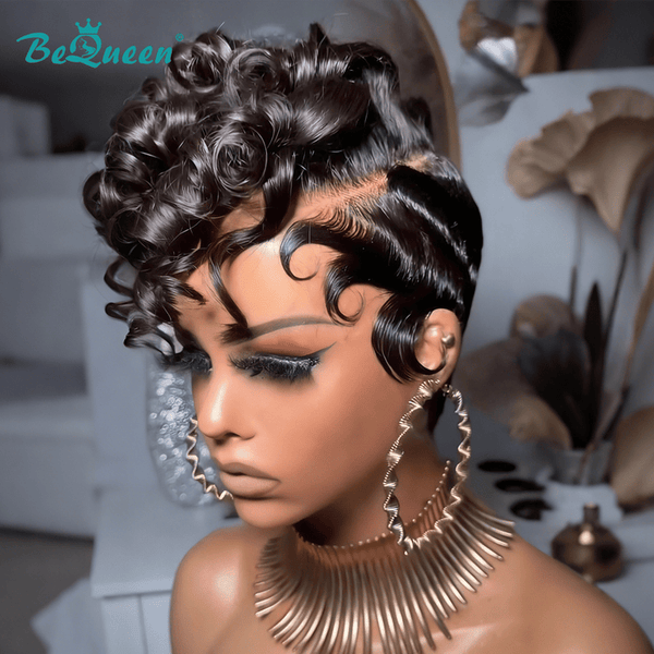BeQueen Wig FULL LACE WIG Black Bequeen Curly Special Made Full Lace Wig-2