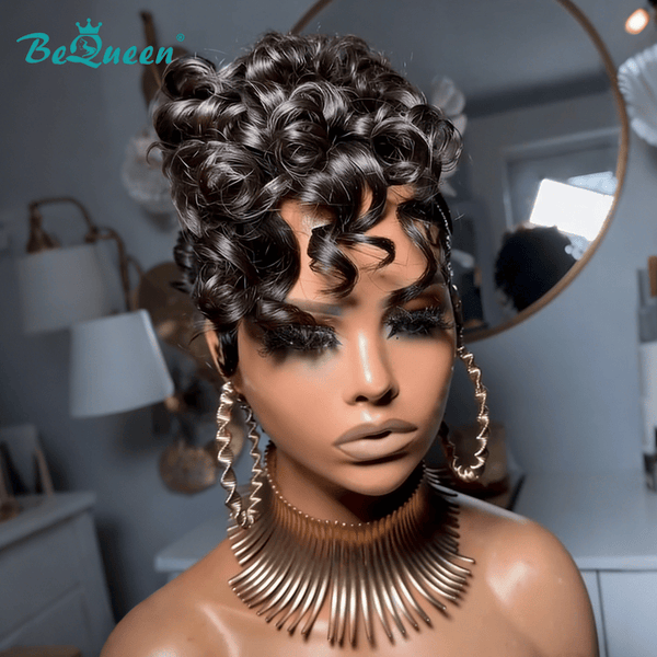 BeQueen Wig FULL LACE WIG Black Bequeen Curly Special Made Full Lace Wig-2