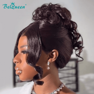 BeQueen Wig WEDDING WIG Bequeen Curly Updo Bun Wedding Wig