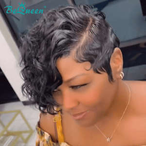 BeQueen Wig PIXIE WIGS Bequeen Curly Wave Side Part Sexy Pixie Wig