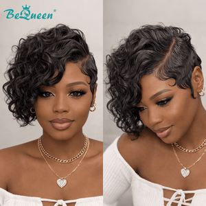 BeQueen Wig PIXIE WIGS Bequeen Curly Wave Side Part Sexy Pixie Wig