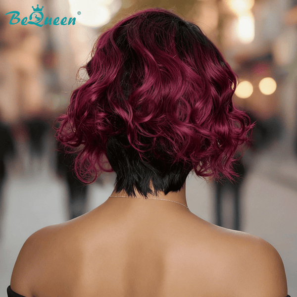 BeQueen Wig Luxurious Customized Wigs Bequeen Customized 99J Wave Bob Wig