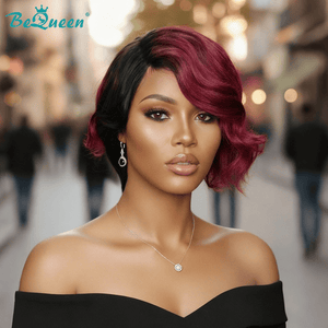 BeQueen Wig Luxurious Customized Wigs Bequeen Customized 99J Wave Bob Wig