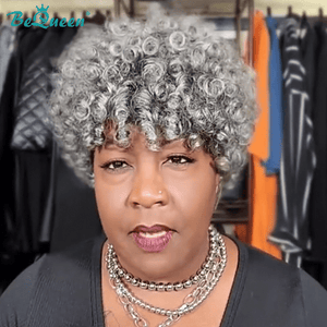 BeQueen Wig PIXIE WIGS Bequeen Elegance Curly Salt and Pepper Wig