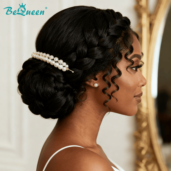 BeQueen Wig WEDDING WIG Bequeen Elegant Chignon Updo Wedding Wig