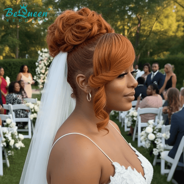 BeQueen Wig WEDDING WIG Bequeen Fashion Orange Wave Updo Wedding Wig