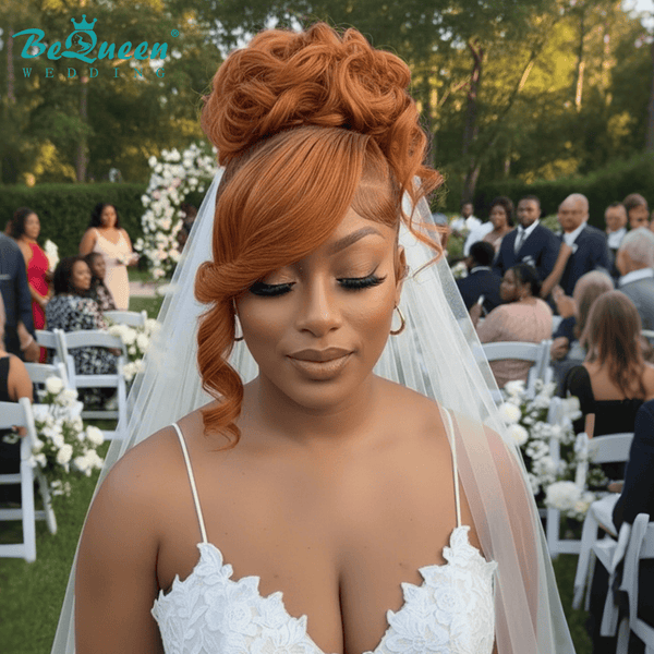 BeQueen Wig WEDDING WIG Bequeen Fashion Orange Wave Updo Wedding Wig