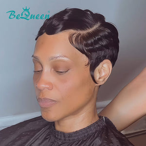 BeQueen Wig FULL LACE WIG Bequeen Finger Wave Pixie Cut Full Lace Wig