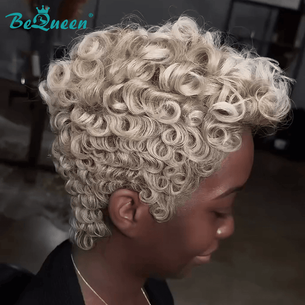 BeQueen Wig FULL LACE WIG Bequeen Full Lace Finger Wave Pixie Cut Wig