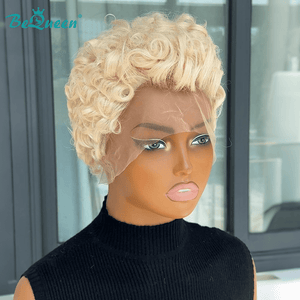 BeQueen Wig FULL LACE WIG Bequeen Full Lace Finger Wave Pixie Cut Wig